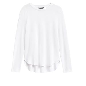 Banana Republic Luxespun Curved Hem T-Shirt NWT